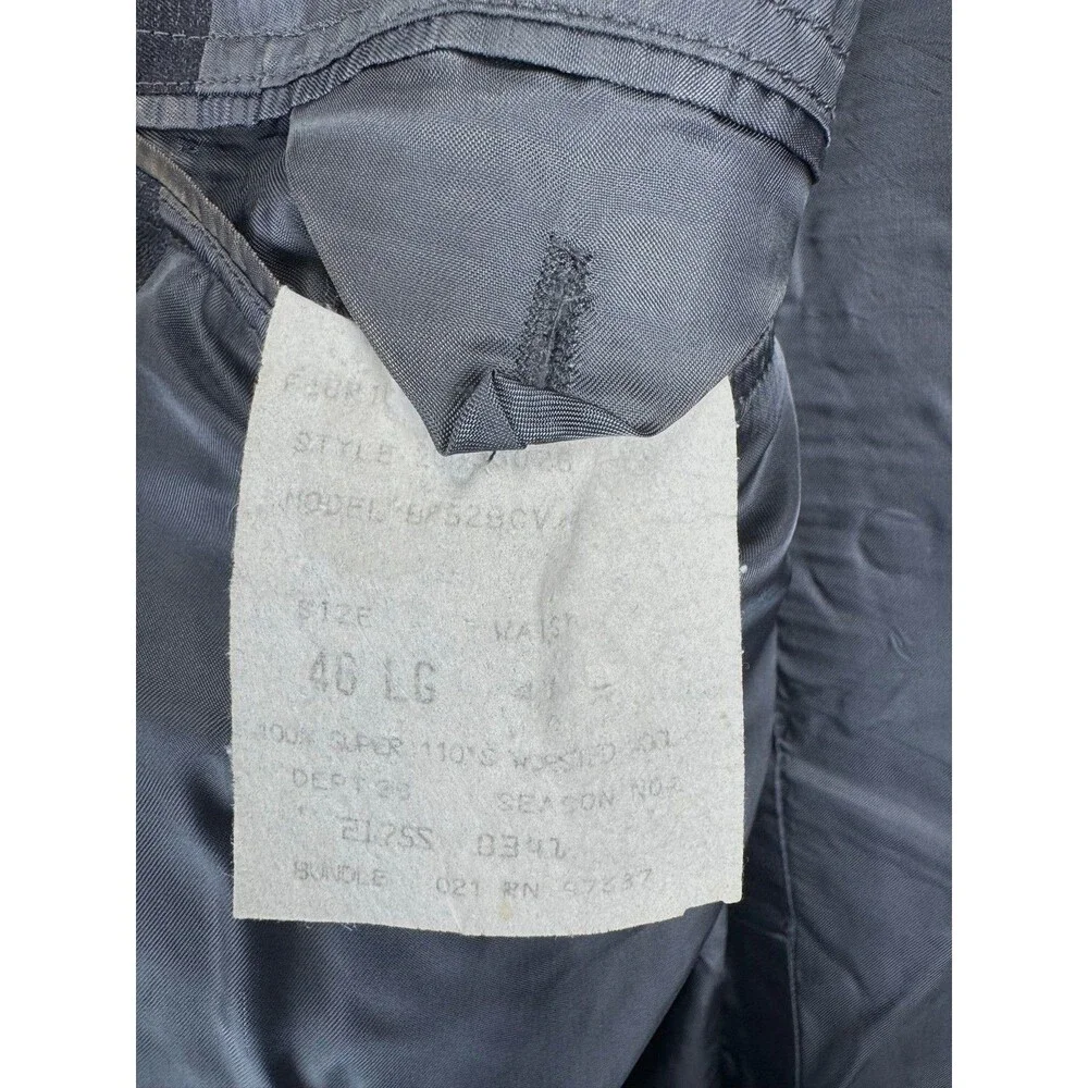 Brooks Brothers Mens Blazer Sport Coat 46LG Dark Gray Wool Made in USA